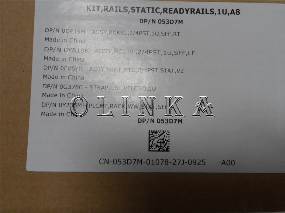 NEW READYRAILS STATIC RAILS KIT 1U A8 DELL POWEREDGE R620 SERVER 2/4 PST 53D7M