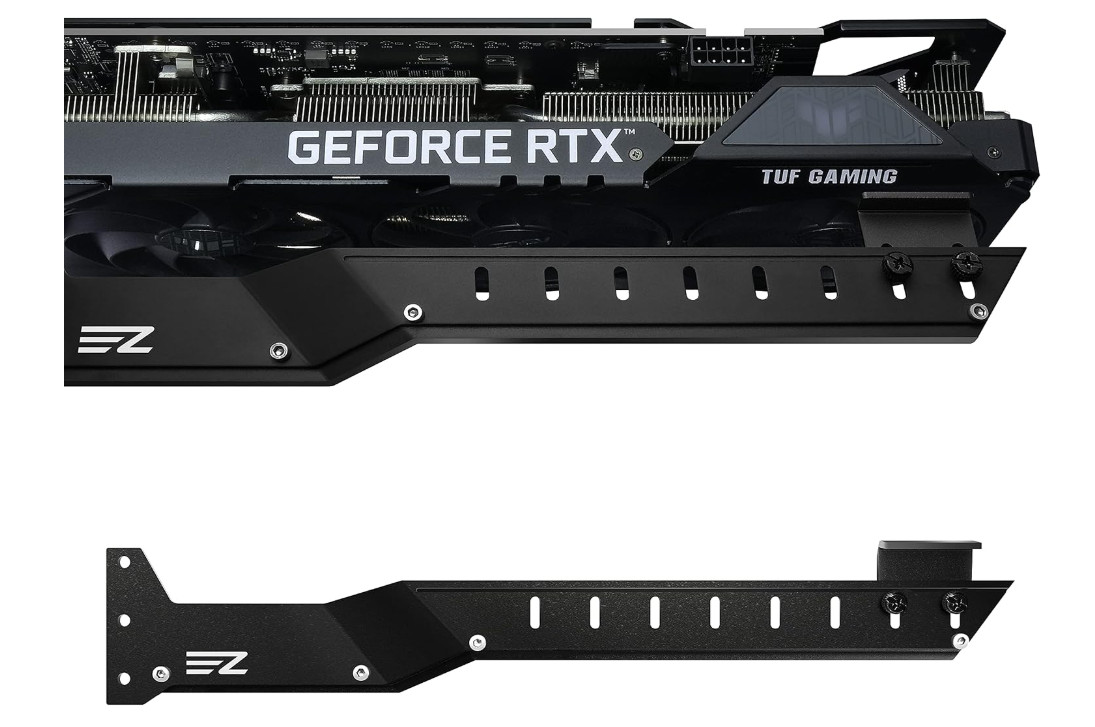 EZDIY-FAB 309 GPU Support Bracket Graphics Card Holder Aluminum Anti-Sag Black
