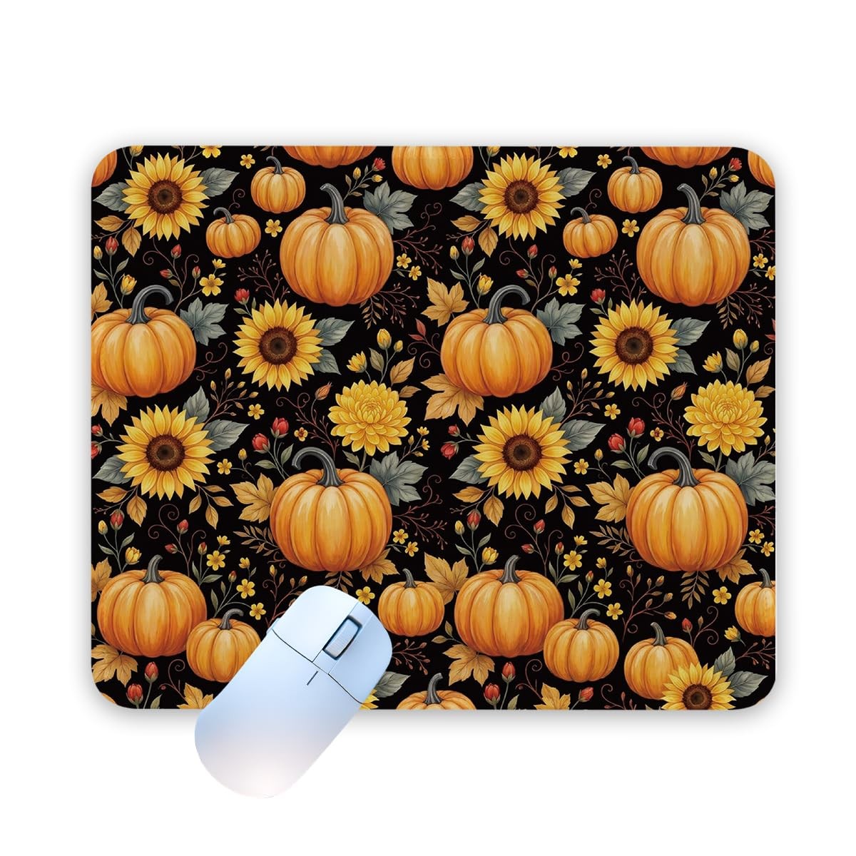 Sunflower Pumpkin Black Fall Pad Gifts for College Students Her Him