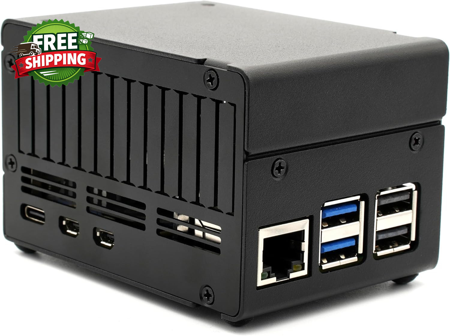 KKSB Case for Raspberry Pi 5 with Space for Hats Add On Boards Cooler and Nvme