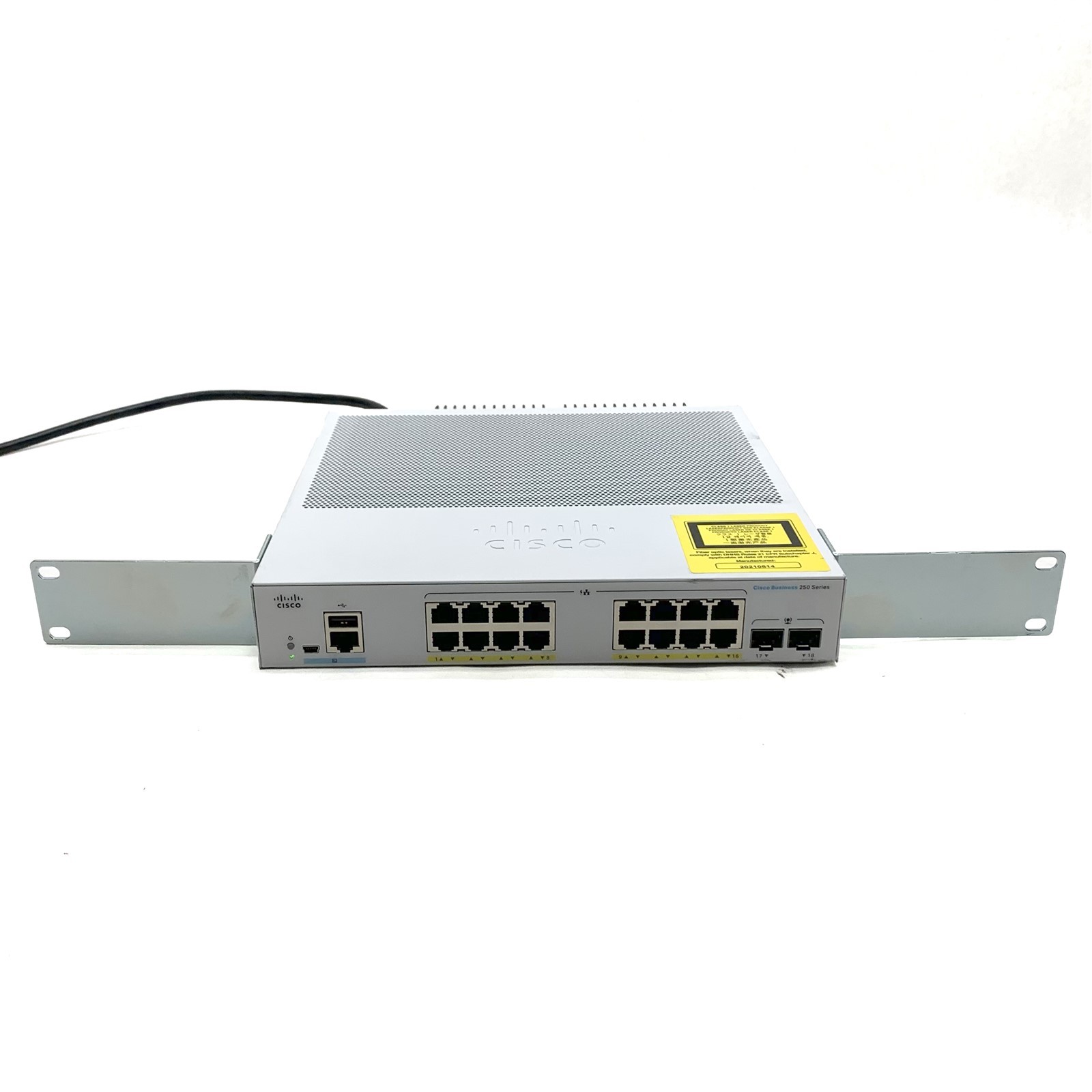 Cisco Business 250 Series 16-Port PoE+ Gigabit Switch CBS-250-16P-2G w/Rack Ears