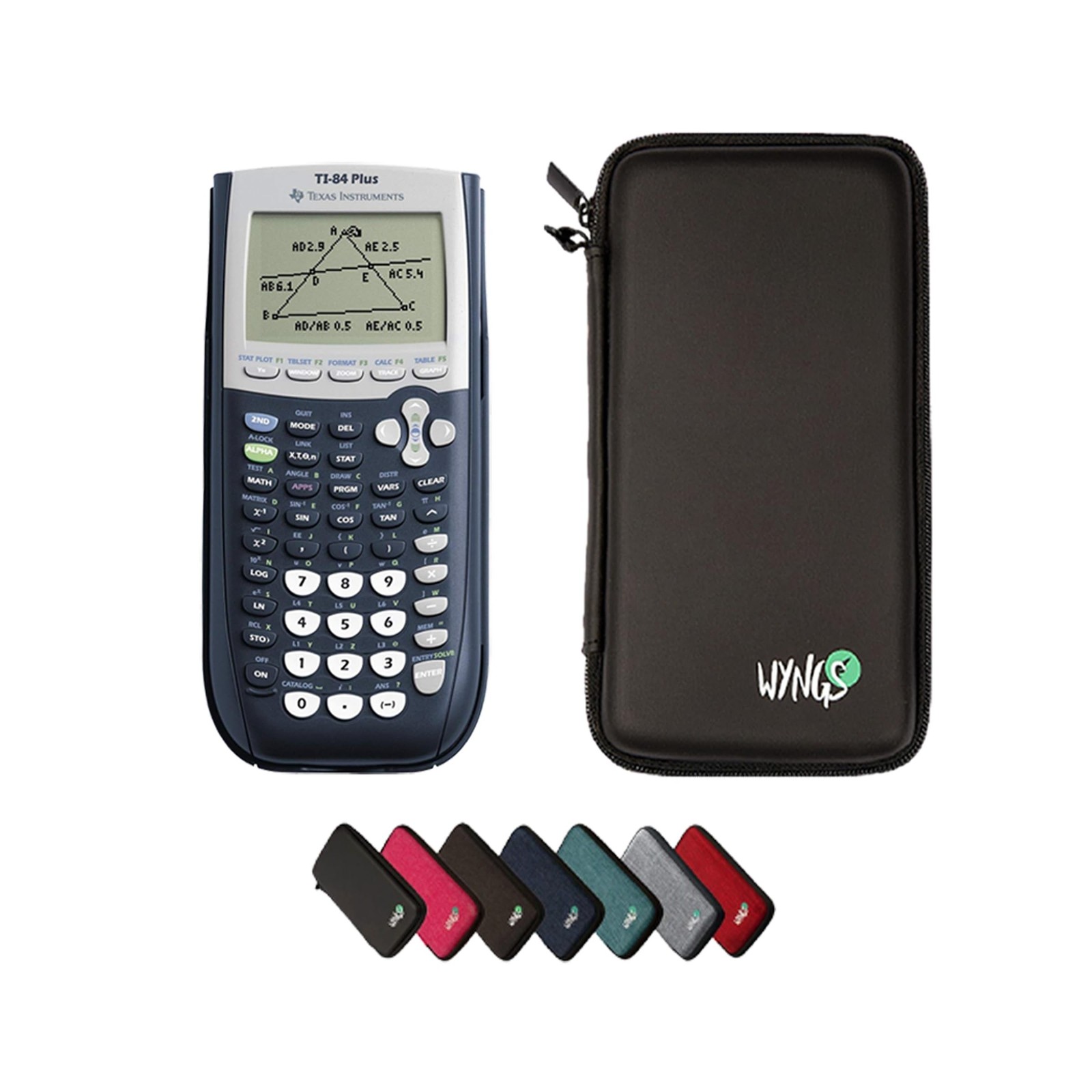 Texas Instruments TI-84 Plus Graphing Calculator with WYNGS Protective Case B...