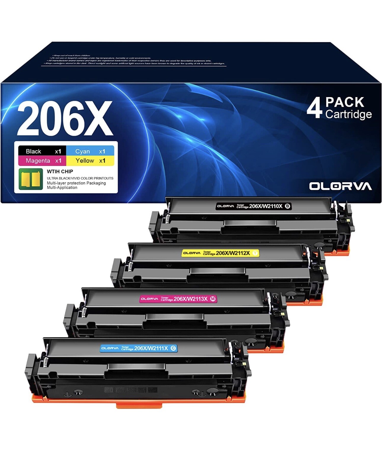 206X Toner Cartidge 4 Pack High Yield *Brand New*