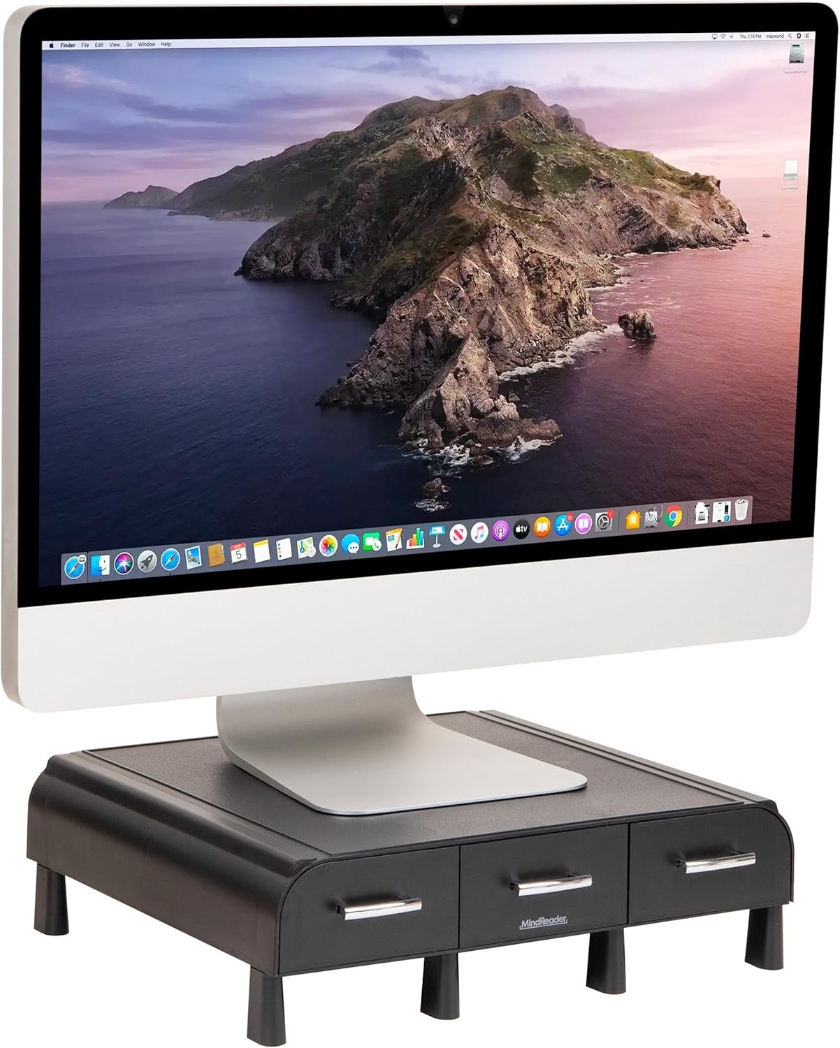 Black, 13.5"L x 13"W x 4"H, Plastic, Office, Storage Drawer, Desktop Organizer,