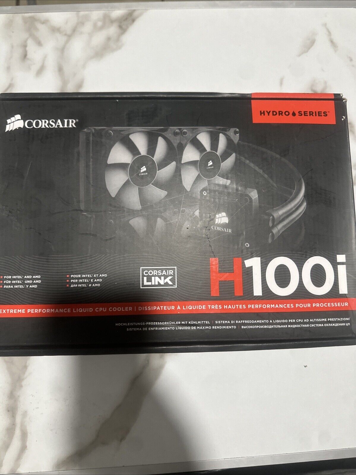 Corsair Hydro Series Extreme Performance Liquid CPU Cooler H100i Case Cooling...