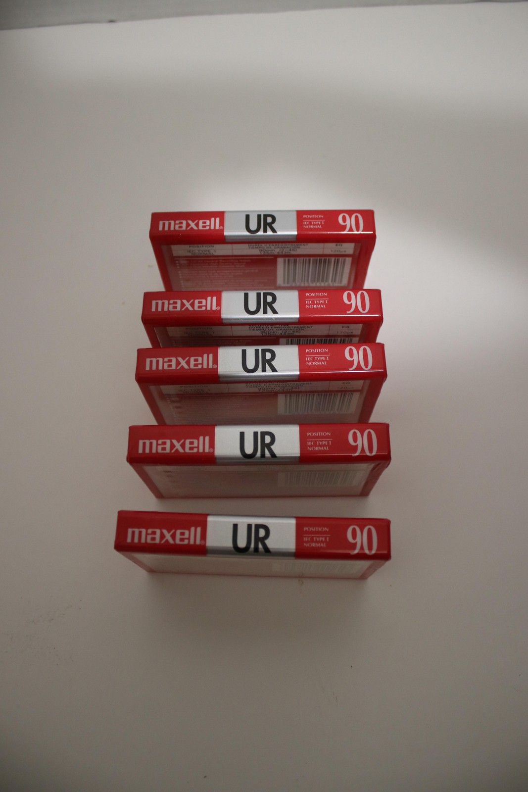 Maxell UR 90 Min Blank Audio Cassette Tapes Lot Of 5 Normal Bias Recordable New