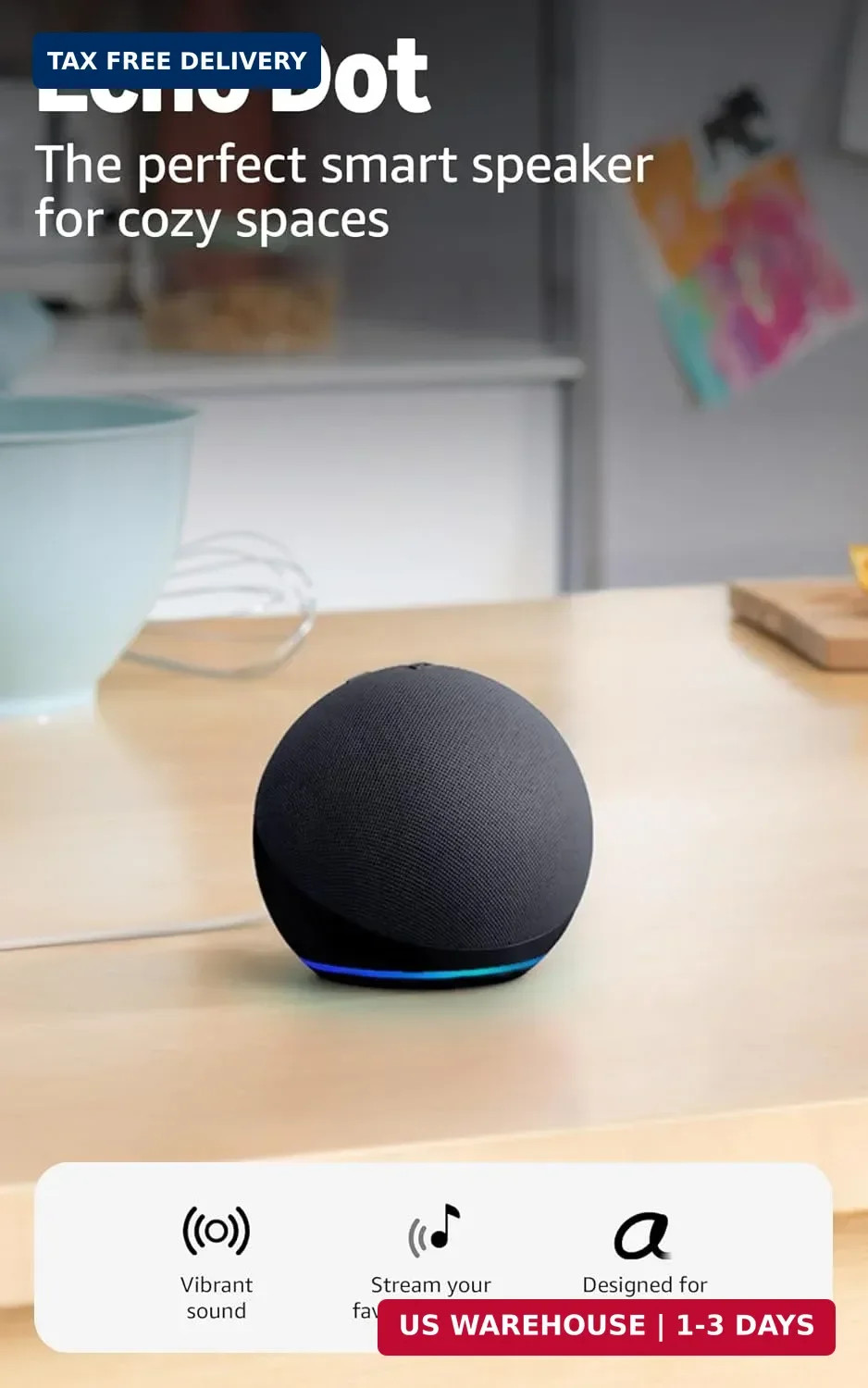 Amazon Echo Dot (newest model) - Vibrant sounding speaker, Designed for Alexa+, 