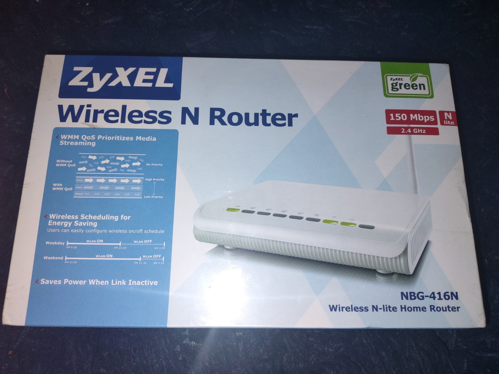 ZyXel NBG-416N Wireless N-Lite Home Router. 150Mbps / 2.4GHz