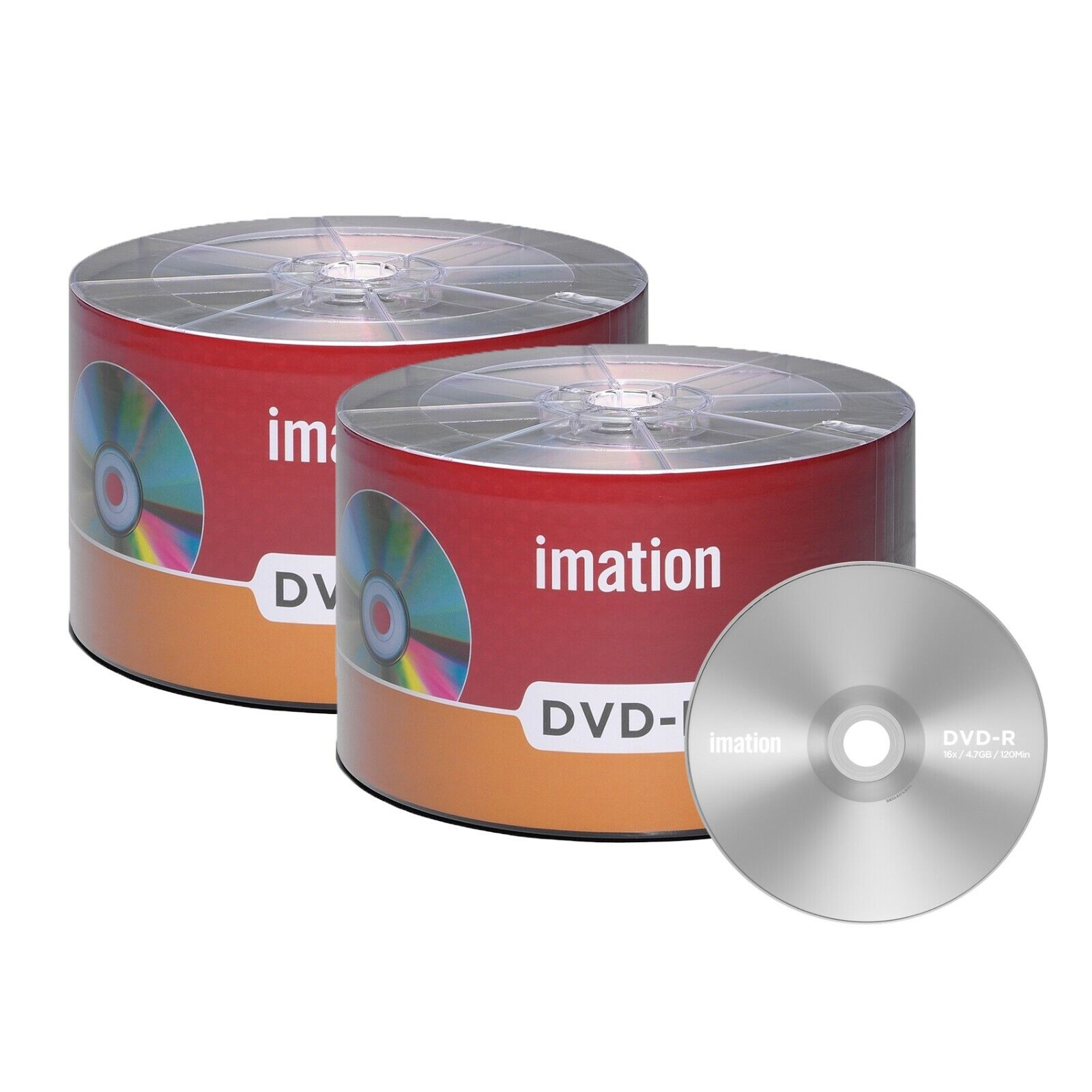 100 Pack Imation DVD-R 16X 4.7GB/120Min Branded Logo Blank Media Recordable Disc