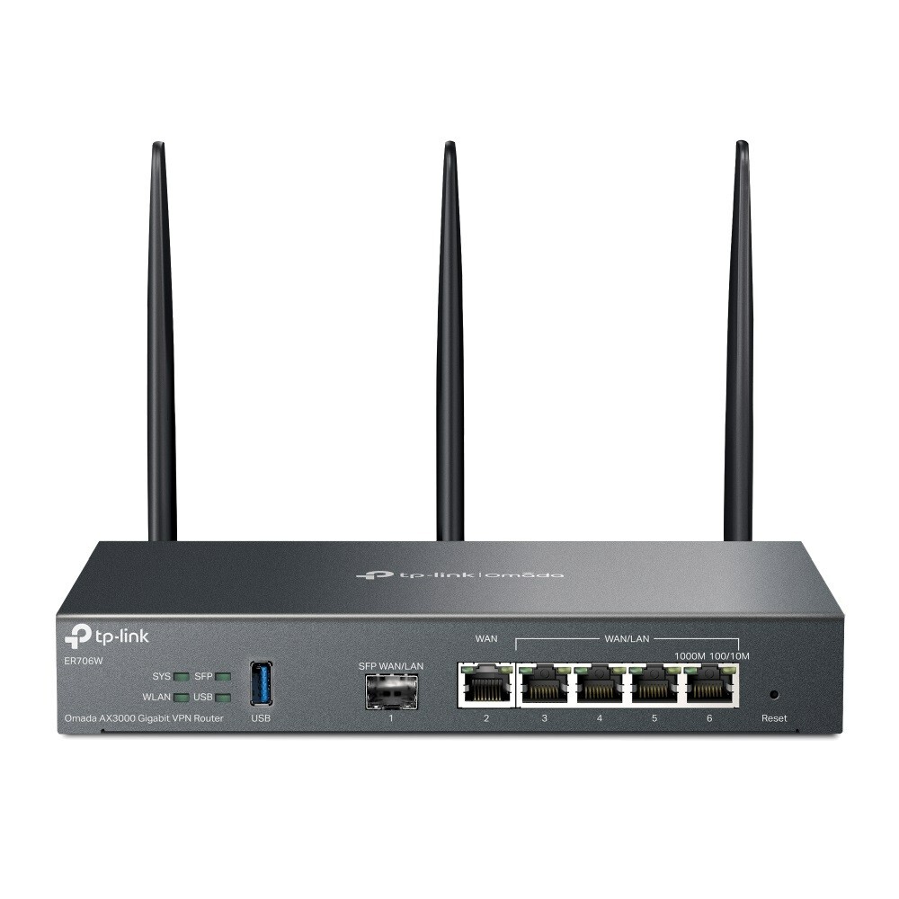TP-Link ER706W | Omada AX3000 6-Port Wireless Gigabit Multi-WAN VPN Router