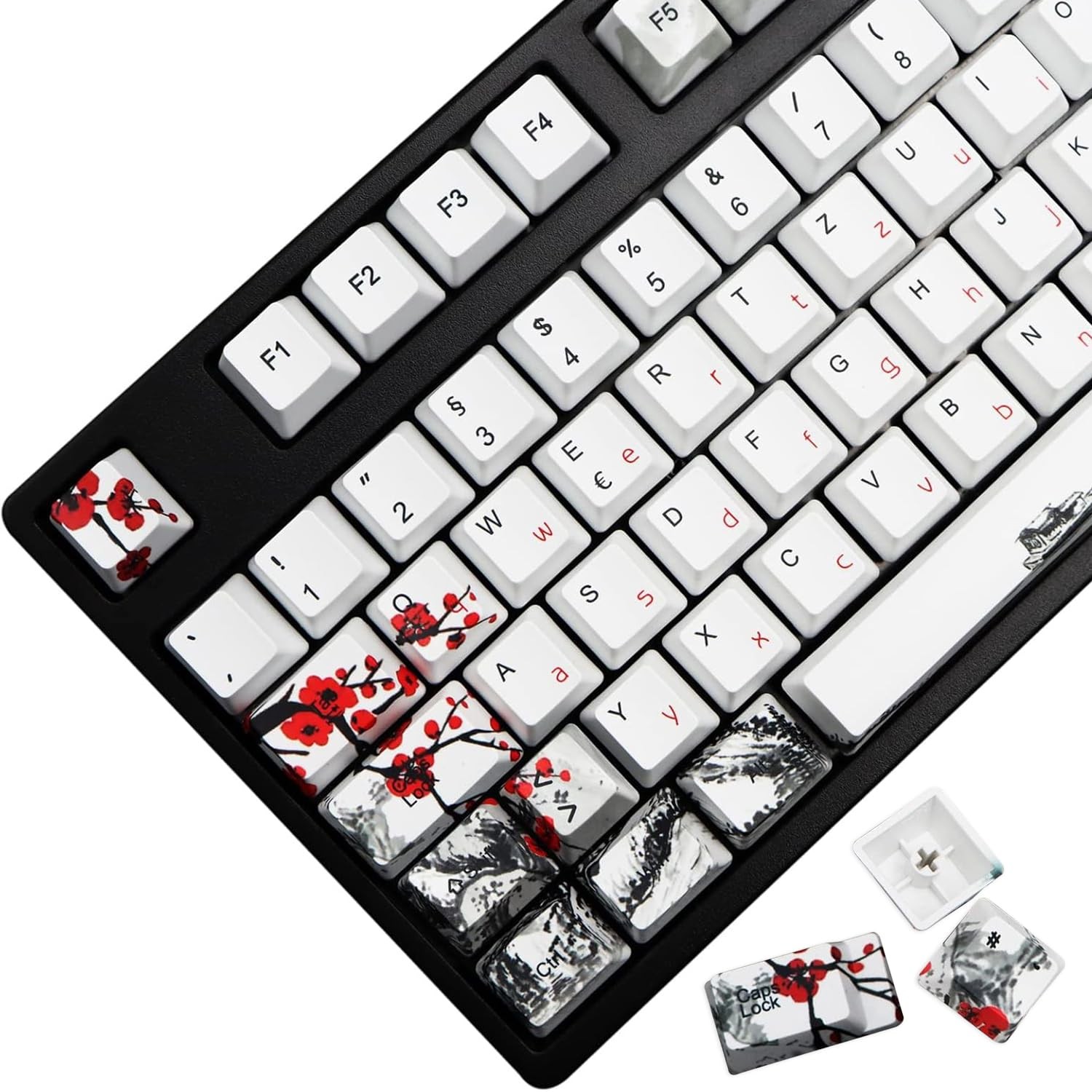 Plum Blossom German PBT OEM Profile Keycaps 111 Set For ISO Layout