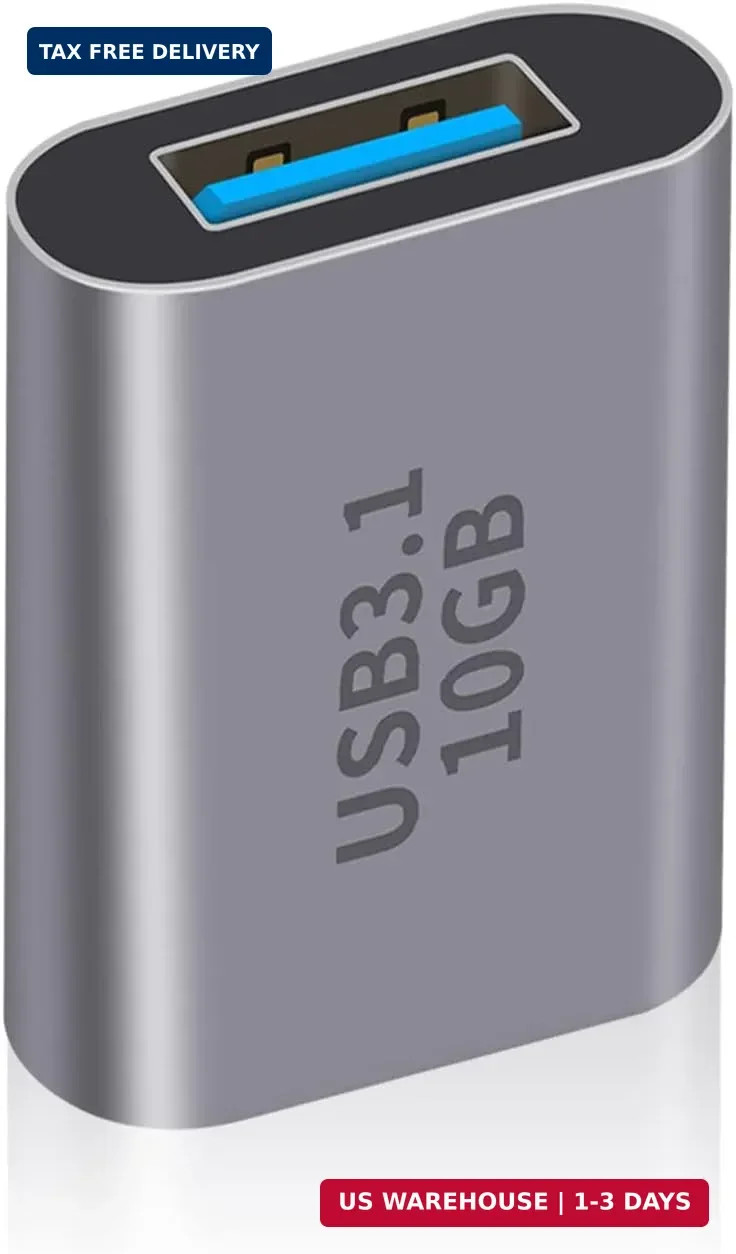 Duttek USB C Female to USB Female Adapter 3.1 Gen2, 10Gbps Bi-Directional Type C