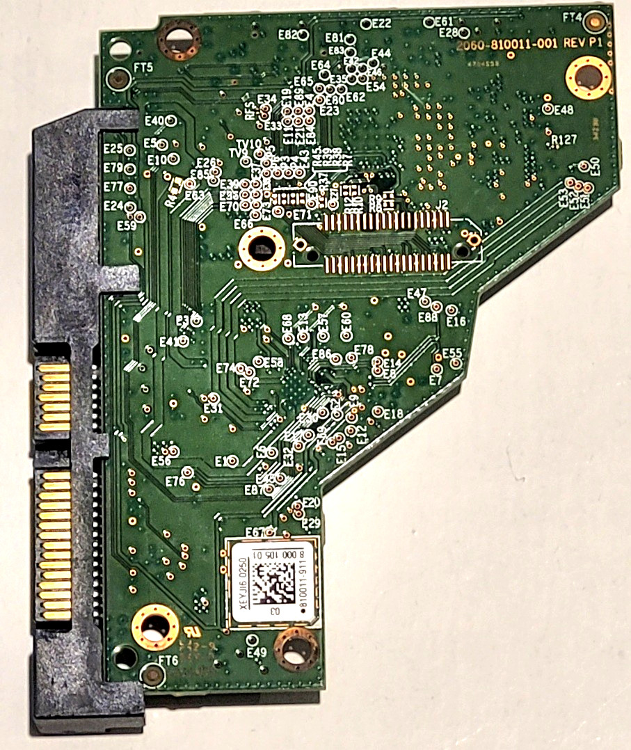 UNLOCKED/LOCKLESS PCB 2060-810011-001 REV P1 SATA QR 810011 3.5" Western Digital