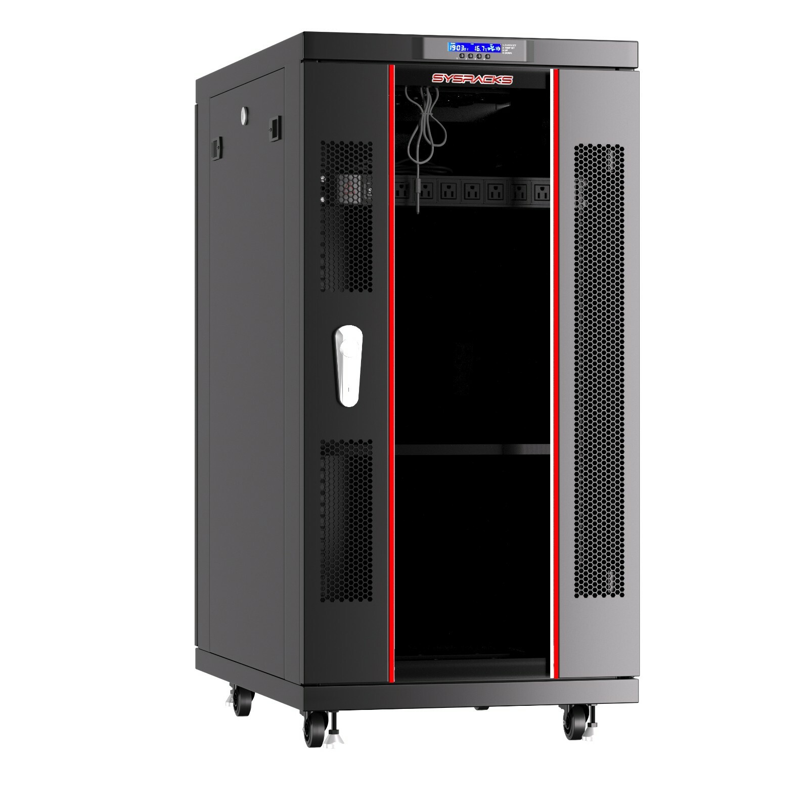 22U Server Rack IT Cabinet Data Network Rack Enclosure - 32-Inch Deep Rack Stand