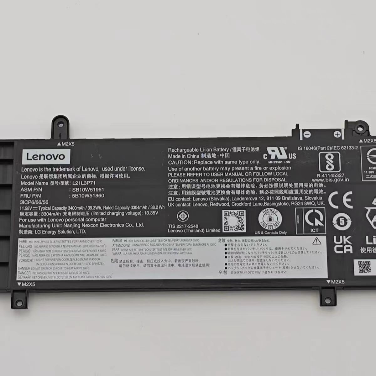Genuine 39.3Wh L21L3P71 Battery For Lenovo ThinkPad T14 Gen3 Gen4 L21C3P71 OEM