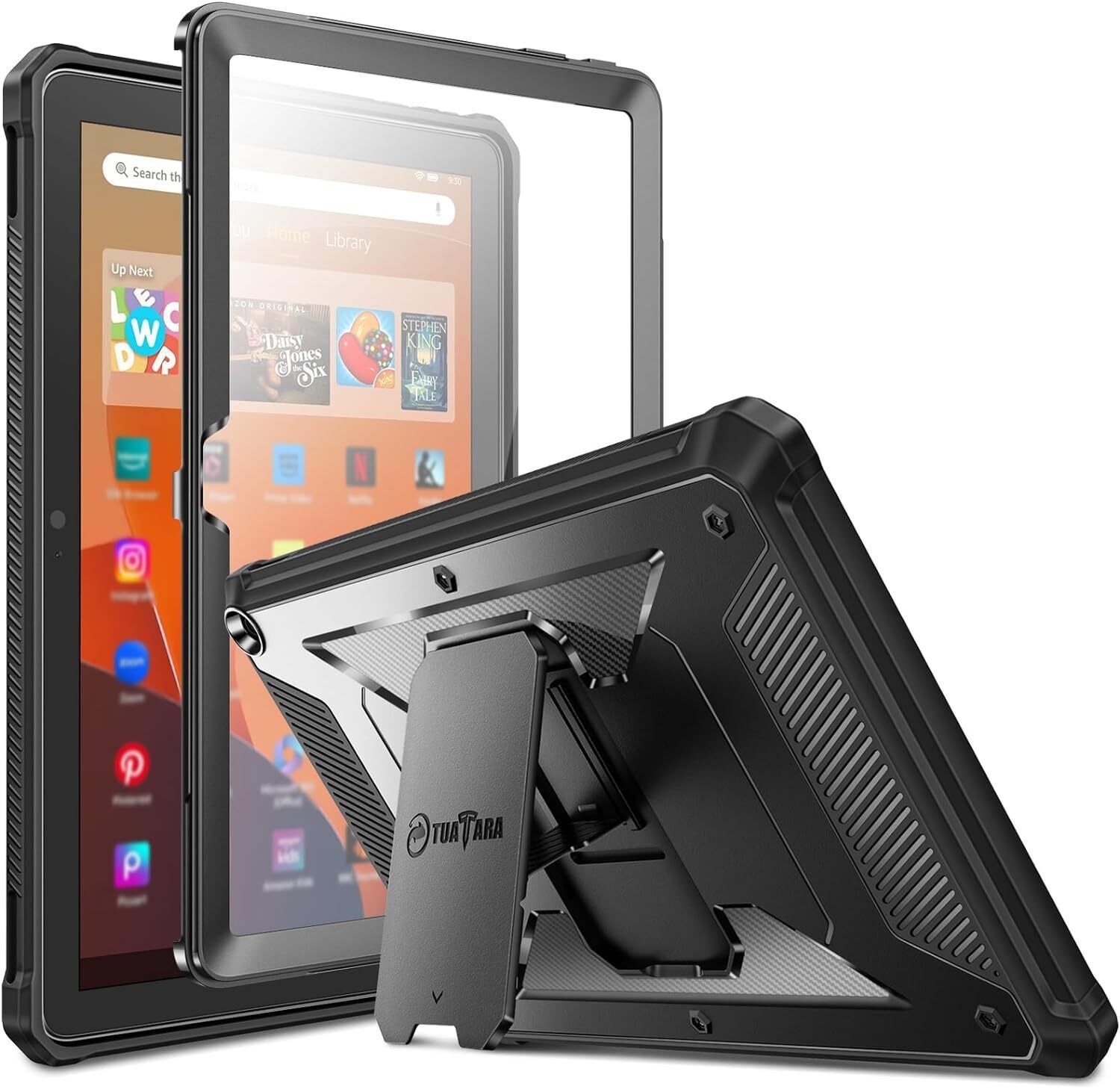 Shockproof Case for Amazon Fire HD 10 (13th Gen 2023) Rugged Kickstand Cover