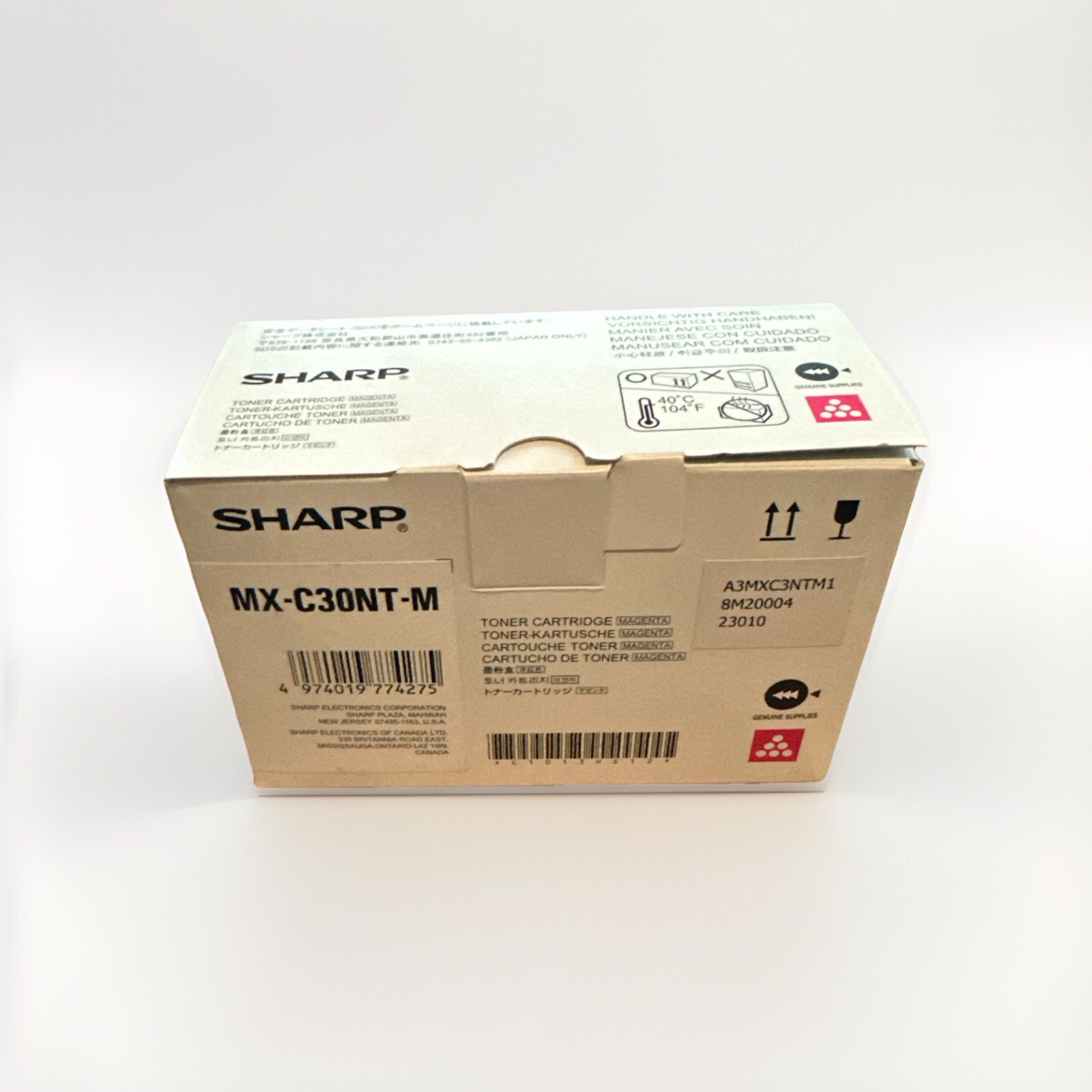 Sharp MX-C30NT-M MX-C30NTM Magenta Toner Cartridge