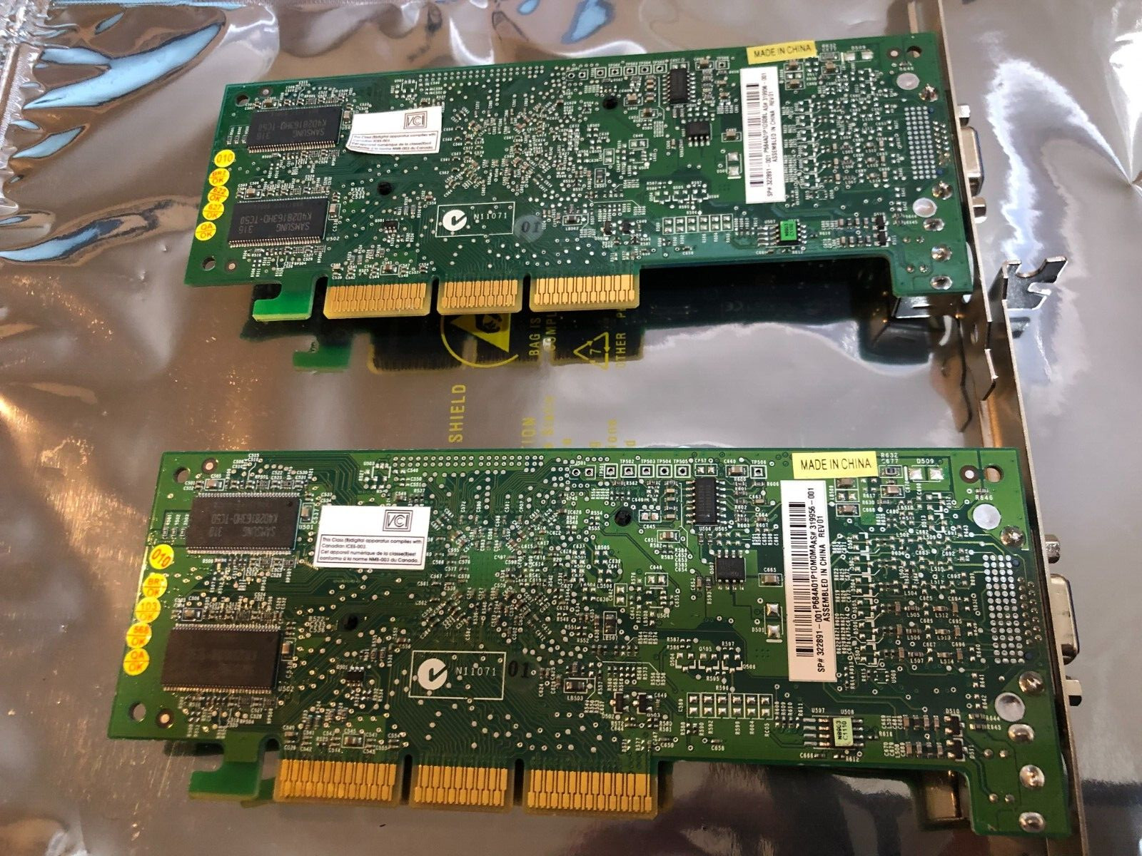 2pcs NVIDIA D33088 64MB VGA VIDEO CARD 180-10118-0000-A01 MX440 8903 Ver 110