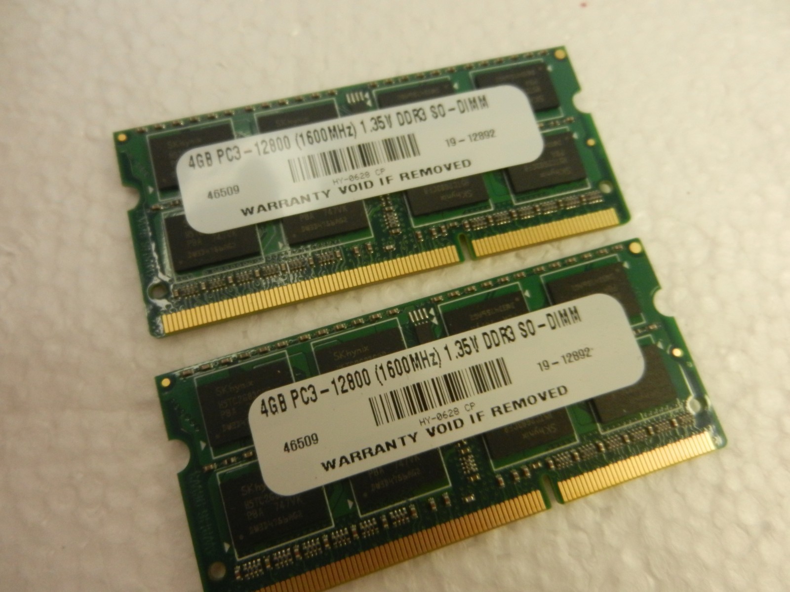 2X lot - ADDON 8GB ( 2 x 4GB ) DDR3-1600MHz SODIMM laptop PC3-12800 memory chips