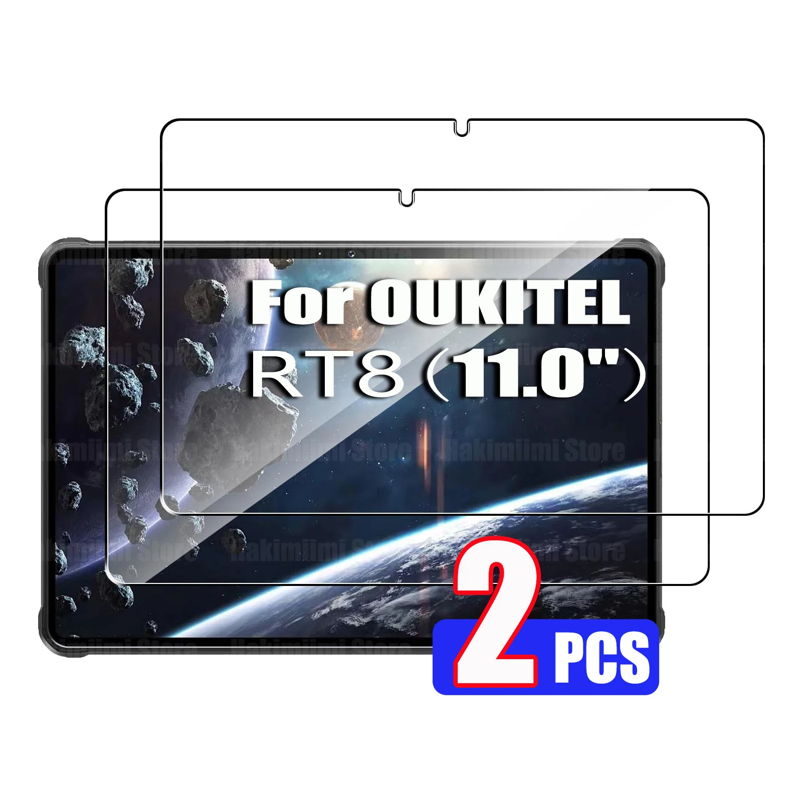 2PCS For OUKITEL RT8 11 inch 2024 Tempered Glass Film Cover Screen Protector