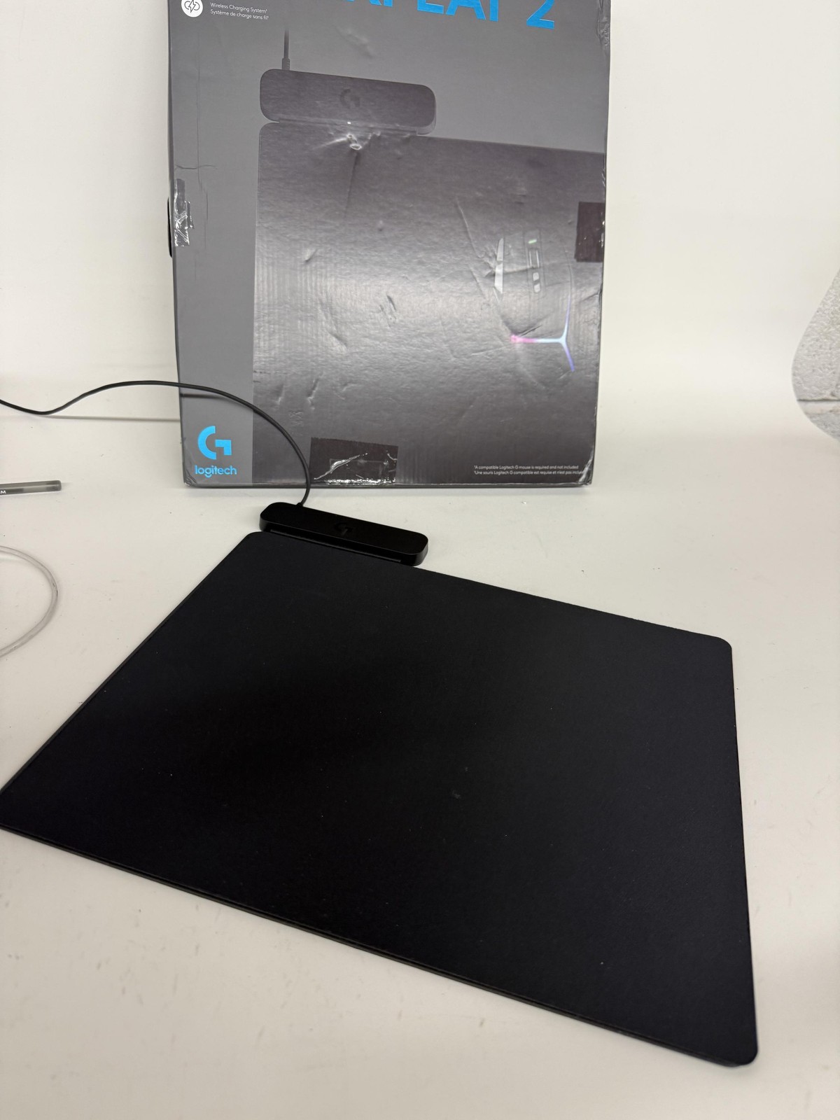 Logitech G POWERPLAY 2 Wireless Charging Mouse Pad - Black*NO POWER