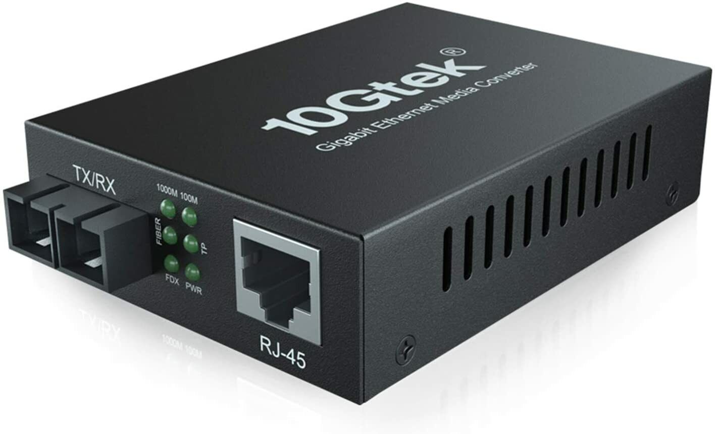 1G Gigabit Fiber to Ethernet Converter SC Fiber Optic Media Converter RJ45 Port