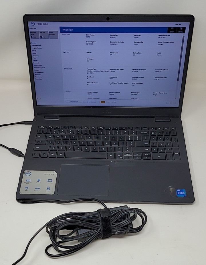 DELL VOSTRO 3500 Laptop Intel I5-1135G7 8GB 256GB SEE NOTES