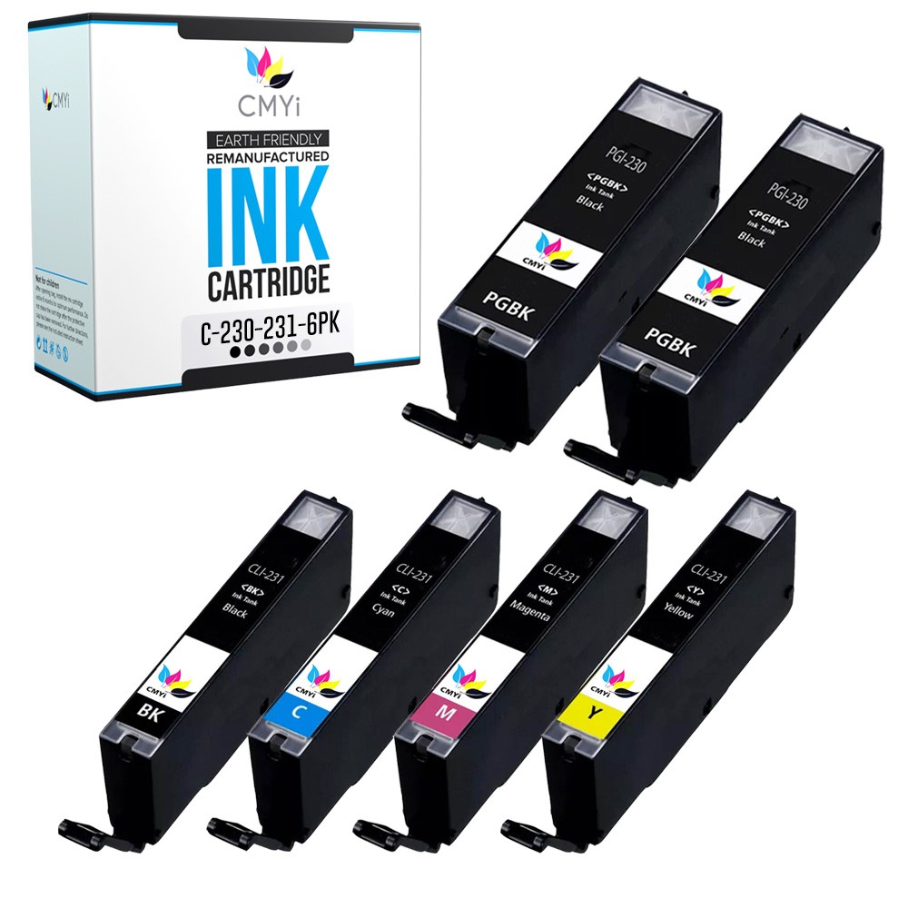 CMYi 6-Pack Compatible PGI-230 and CLI-231 Ink Cartridges for Canon PIXMA TS8820