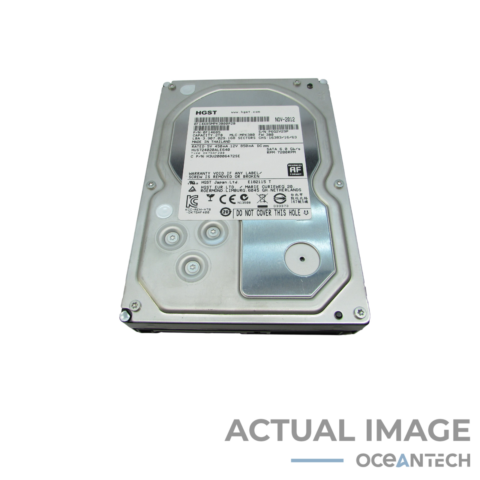 HGST HUS724020ALE640 2TB SATA 6Gb/s 512e 3.5 in Enterprise HDD | 0F14685 Grade A