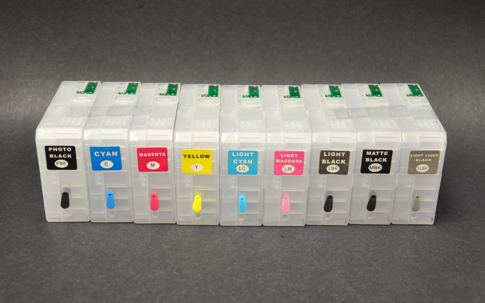 9pc Refillable Ink Cartridge Epson Stylus 3880 Printer UltraChrome K3 Pigment