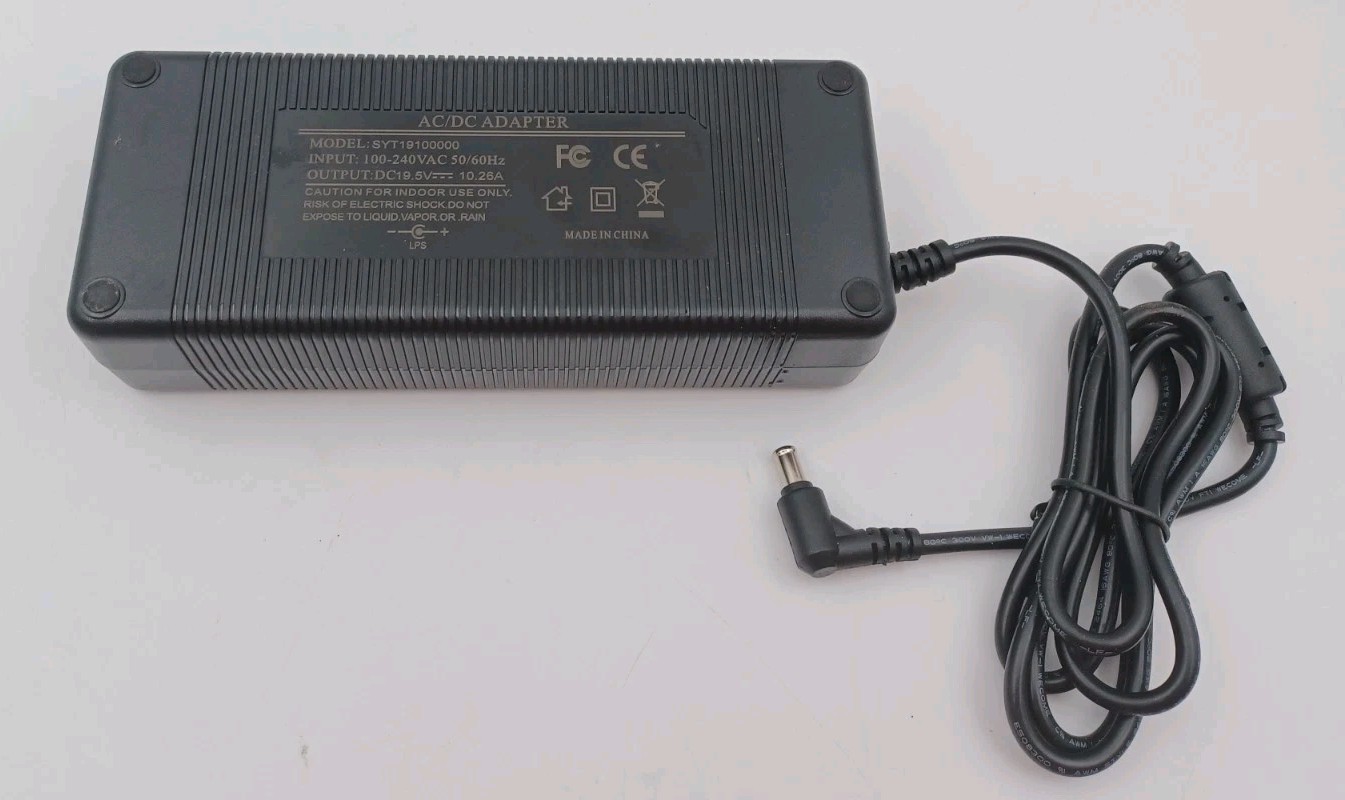 SYT19100000 AC/DC Power Adapter – 19V 10.26A Charger – Universal 100–240V Input 