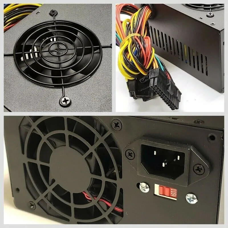 Brand NEW Green 650w MAX BLACK Dual Fan ATX Power Supply 20+4Pin, SATA & PCIe
