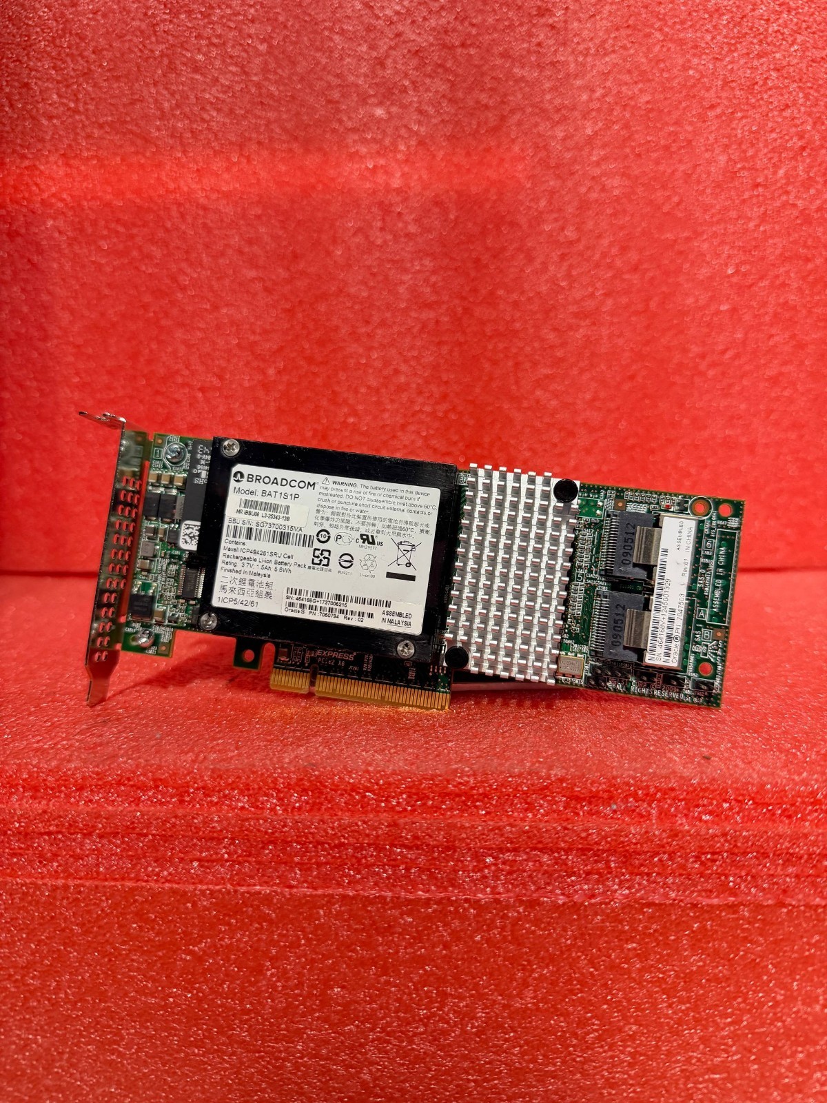 Sun Oracle 7047503 LSI MegaRAID 9261-8i 6G PCIe x8 SAS RAID Controller +BBU LP