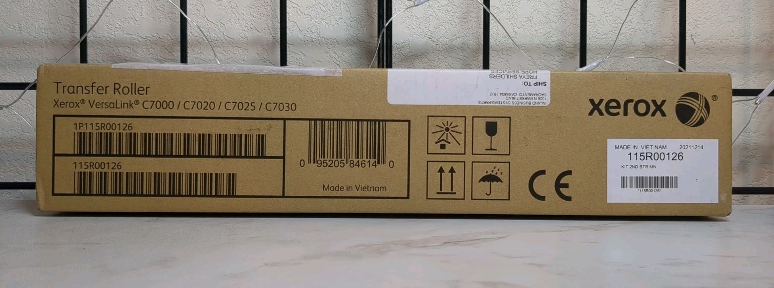 NEW Genuine OEM Xerox 115R00126 Transfer Roller (C7000 C7020 C7025 C7030)