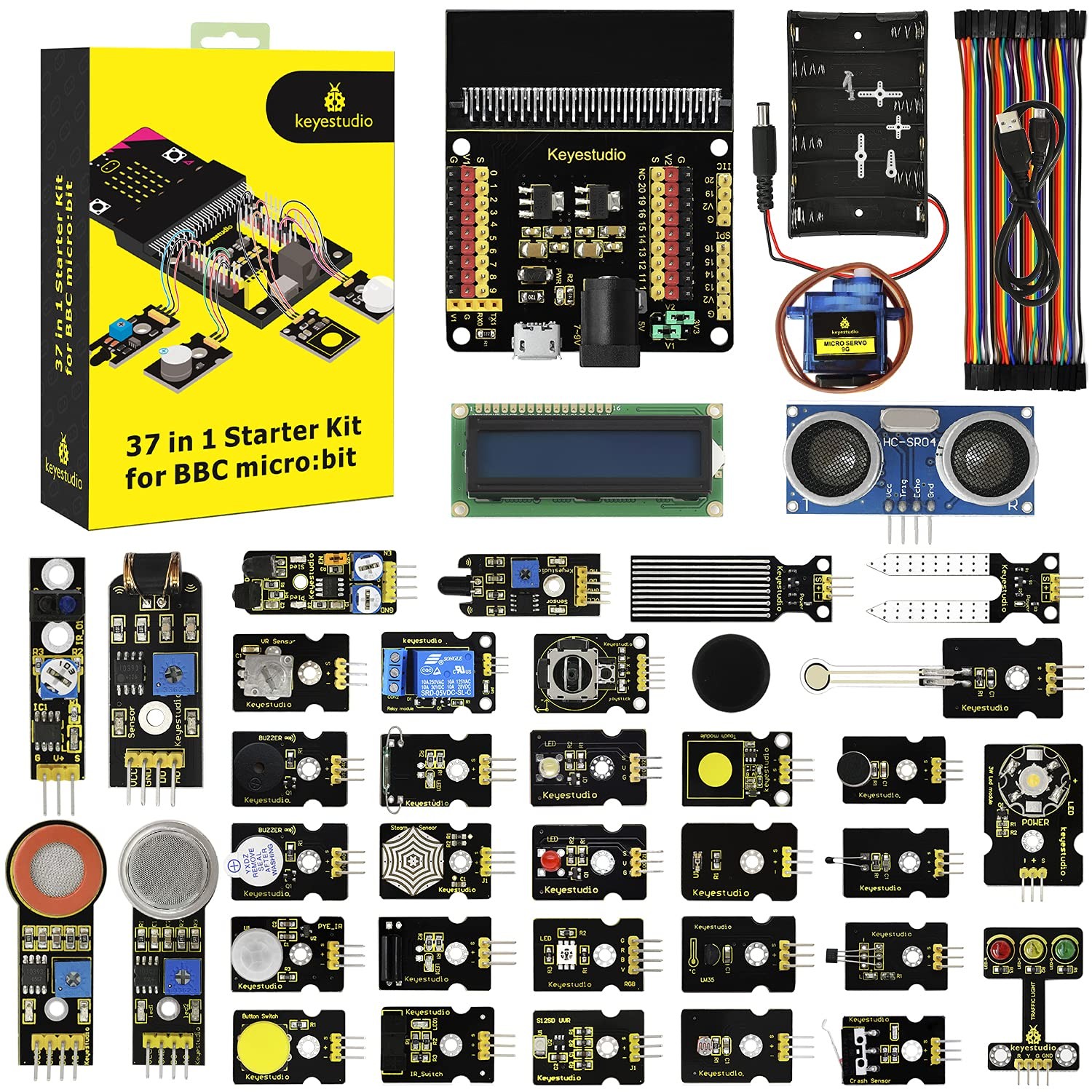 KEYESTUDIO 37 Sensors in 1 Box Starter Kit for BBC Micro bit with Tutorial Wi...