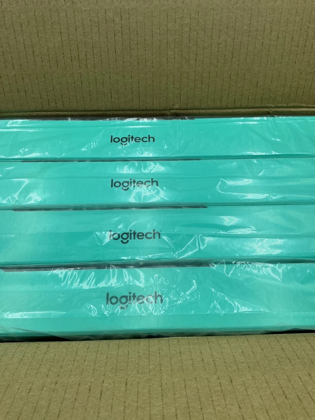 LOT OF 4 920-002565 New Logitech MK120 Wired USB Keyboard and Mouse, Black
