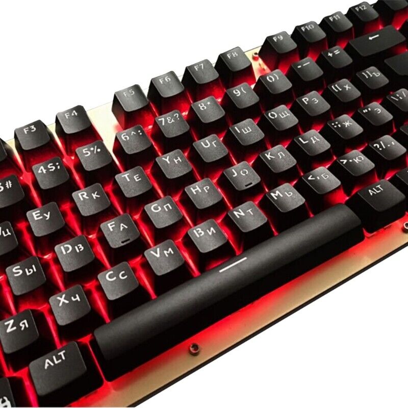 104 Keys ABS Russian Korean Backlit Keycaps OEM For Mechanical Keyboard