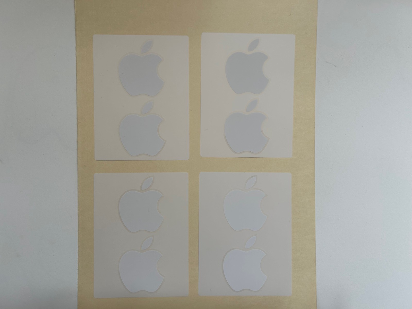 8x Genuine New Apple Logo Stickers Authentic iPhone iPad Macbook Sticker White
