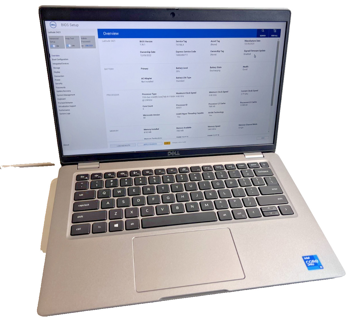 Dell Latitude 5421 14" FHD Core i5-11500H 2.90GHz UHD Graphics 2021 NO RAM NO OS