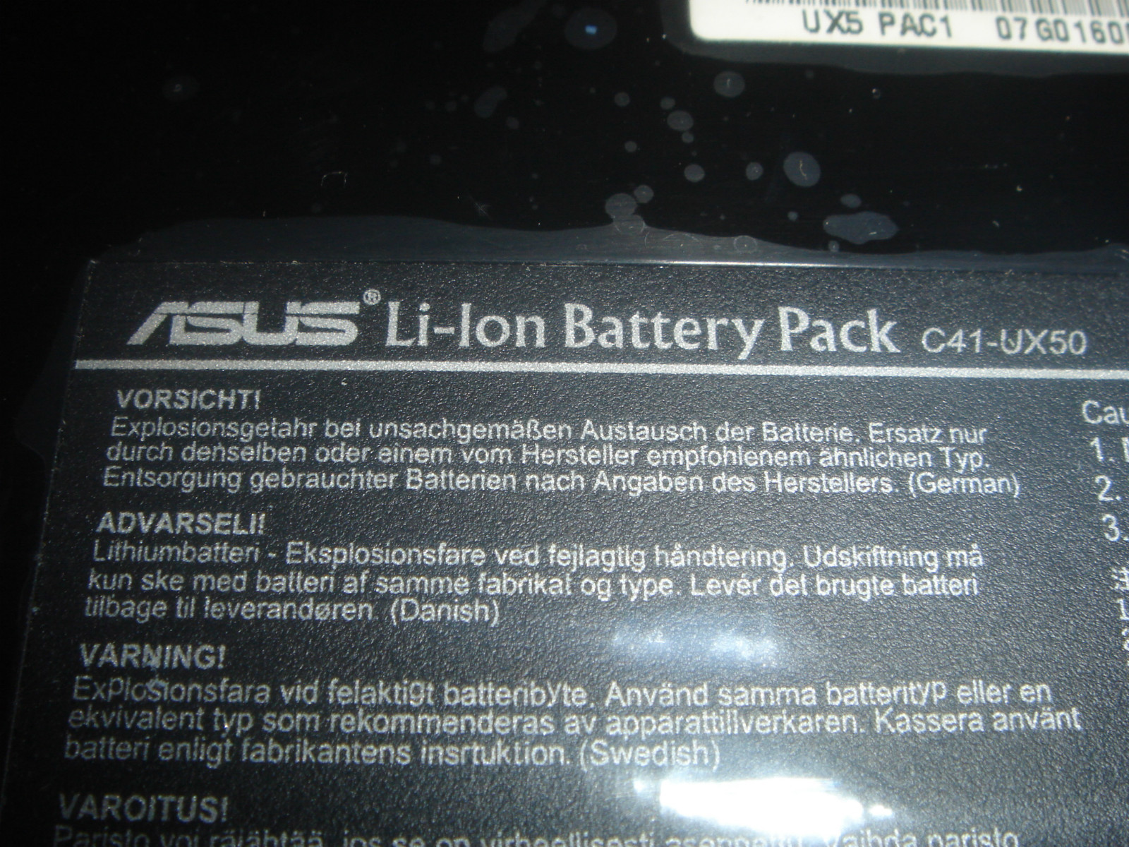 Original Battery ASUS C41-UX50 UX50 UX50V 14.8V 2800mAh 41Wh Genuine New