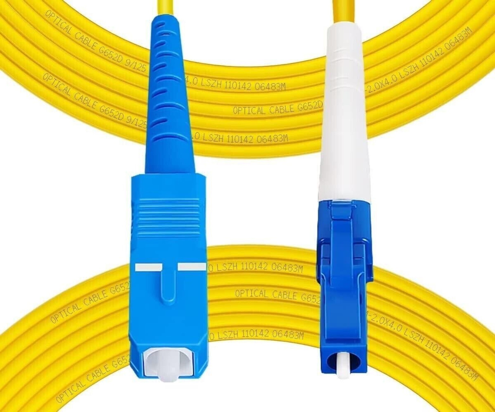 Fibergaga 30m 98ft OS2 SC/UPC to LC/UPC Fiber Patch Cable Single Mode Fiber