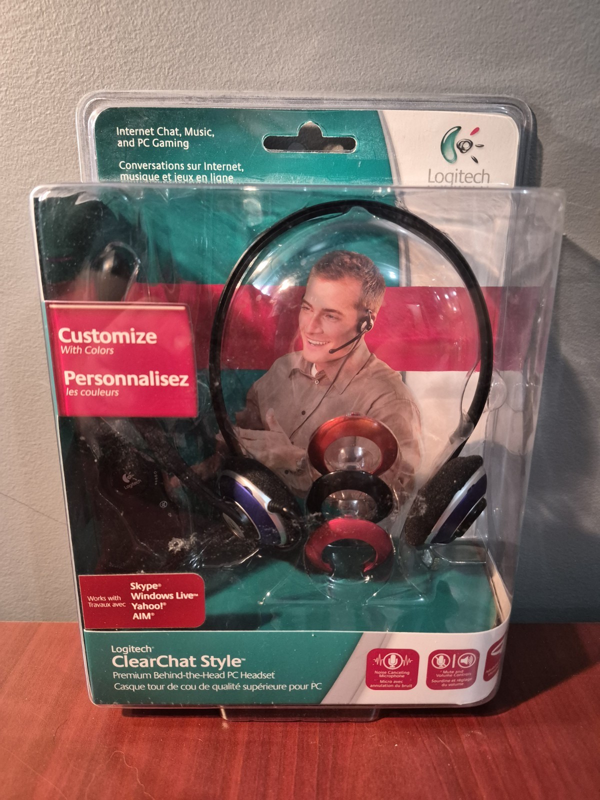 Logitech ClearChat Style Premium Behind the Head PC Headset New Sealed Vtg