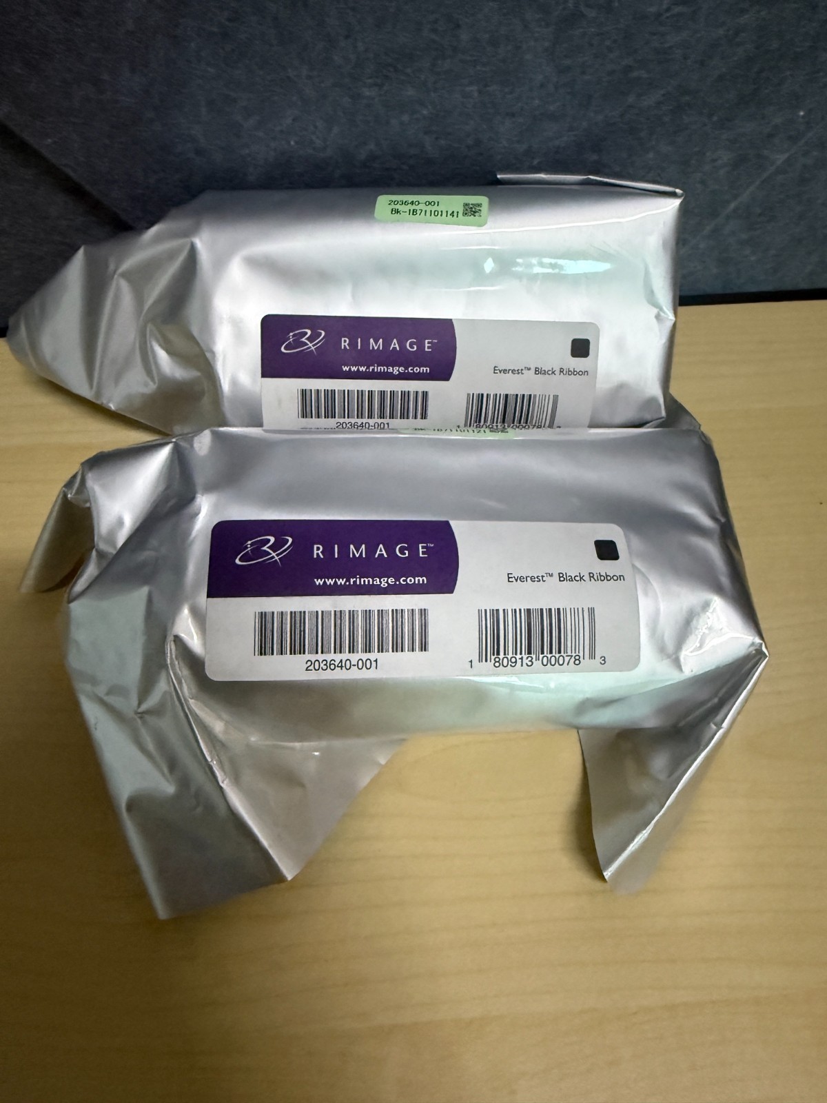 QTY: 2  RIMAGE EVEREST Black Ribbon (203640-001) for Rimage Everest I/II/III
