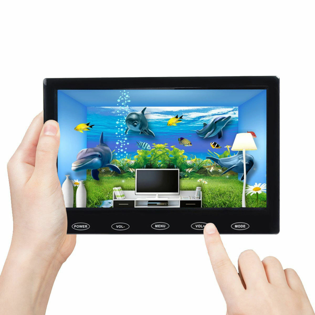 7 inch Portable Monitor LCD Display Screen with AV VGA HDMI Input for PC DSLR