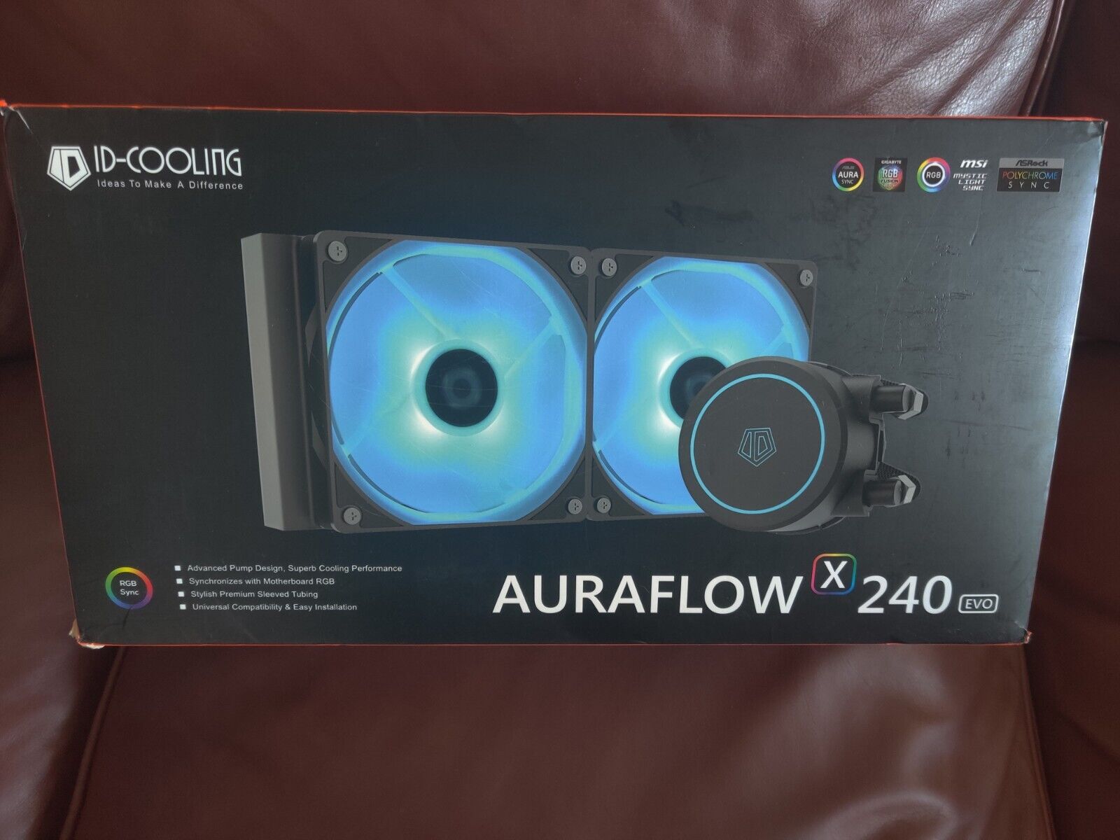 AURAFLOW X 240 CPU Water Cooler RGB CPU Liquid Cooler 240Mm AIO Cooler MB Sync 1