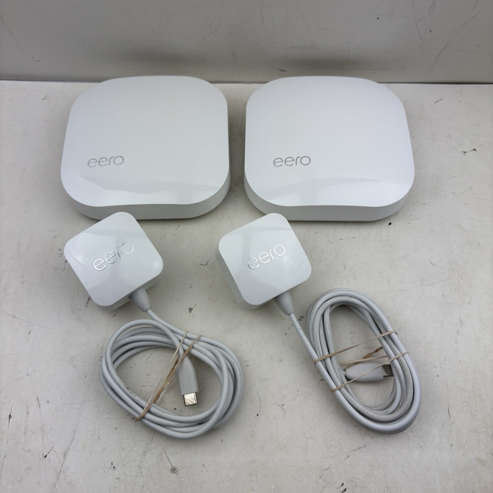 Set Of 2 eero Pro 2nd Gen B010001 Mesh WiFi With Power Cords