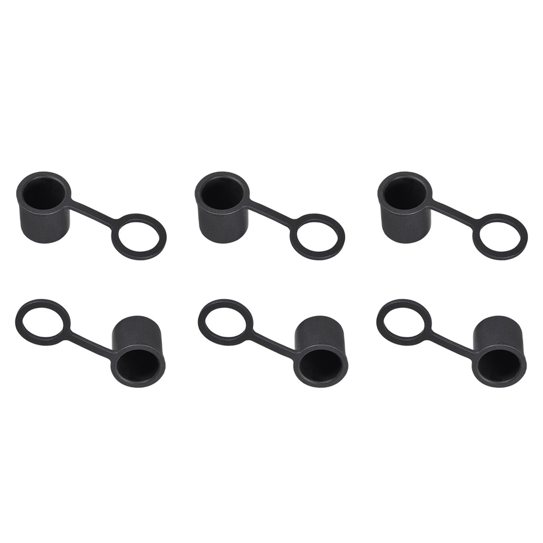 20pcs Silicone BNC-B Anti-Dust Stopper Cap Cover for Female Jack Black DIY