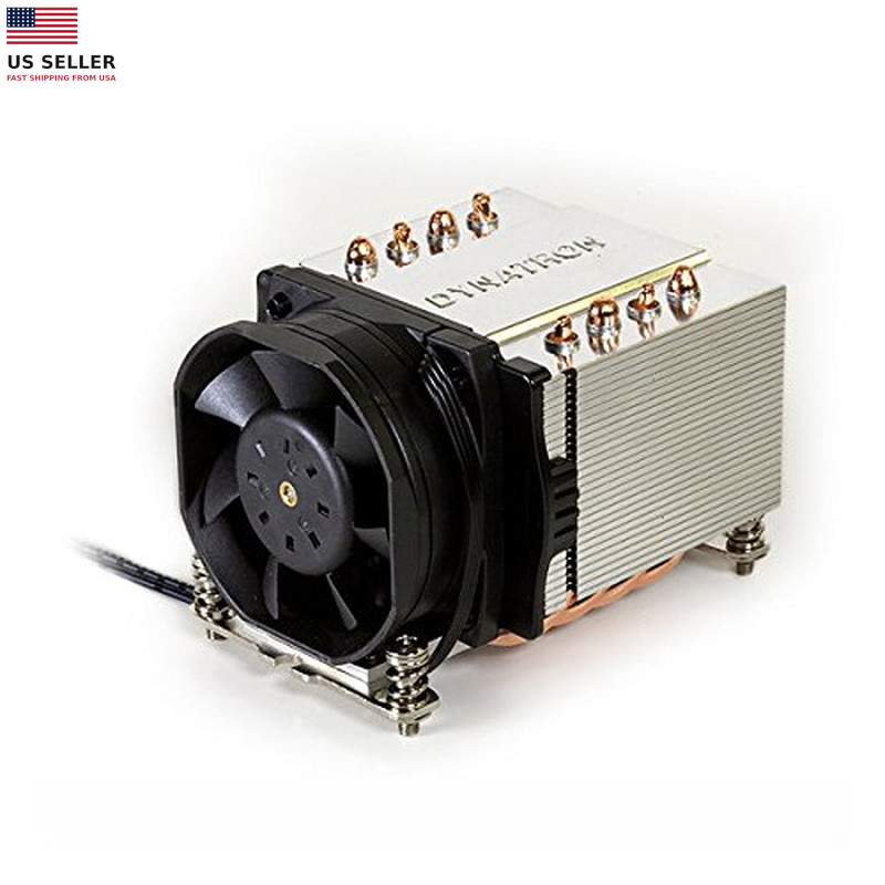 Dynatron A24 Aluminum Stacked Fin with Heat Pipes CPU Cooler Socket AM4 for 2U