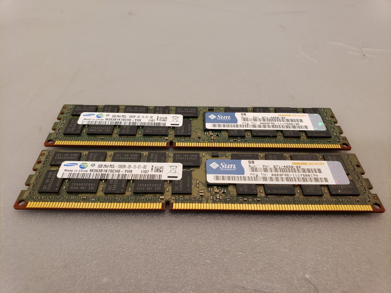 Sun OEM Original Samsung SE6X2C11Z 16GB (2x 8GB) Memory Kit 371-4658-02 PC3