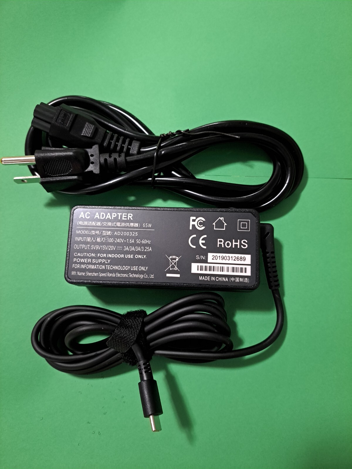 65 W Type C USB Charger